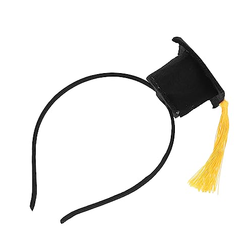FRCOLOR Arzt Hut Stirnband Abschluss Haarband Grad Stirnband Stirnbänder Grad-hut-kappe Abschlussfeier Haarnadel Abschlussmütze Kopfbedeckung Abschlusskappe Stirnband Quaste Yellow von FRCOLOR