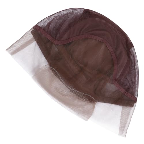 FRCOLOR Atmungsaktive Lace Front Wig Cap Verstellbare Haube Für Perücken Langlebig Und Komfortabel Für Verschiedene Kopfgrößen Für Damen Und Herren Kaffee- von FRCOLOR