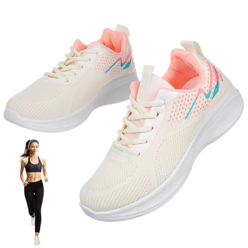 FRCOLOR Atmungsaktive rutschfeste Damensportschuhe aus Mesh Leichte Fitness und Laufschuhe Vielseitige Tennisschuhe für Damen und Mädchen Modisch von FRCOLOR