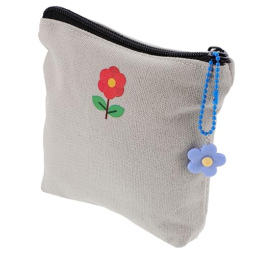 FRCOLOR Süße Handtasche Aus Canvas Tragbare Damenbindentasche Mit Reißverschluss Praktische Periodentasche Für Frauen Aufbewahrungstasche Für von FRCOLOR