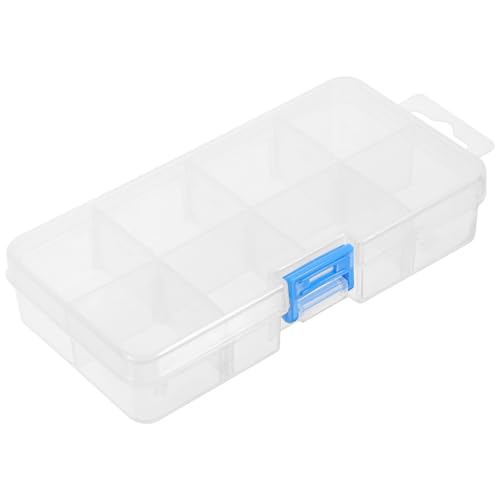 FRCOLOR Aufbewahrungsbox Für Ohrringe Und Halsketten Mit Deckel Make-up-präsentationsständer Mit 8 Fächern Schreibtisch-organizer Schlichtes Design Für Die Theke von FRCOLOR