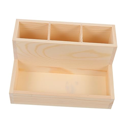 FRCOLOR Aufbewahrungskiste Schalter Dosen Besteckschublade Haarbürstenhalter Nagellackhalter-organizer-etui Utensil Zinn Bleistift Nagelbürstenhalter Wattepads Pinseltopf Machen Hölzern von FRCOLOR