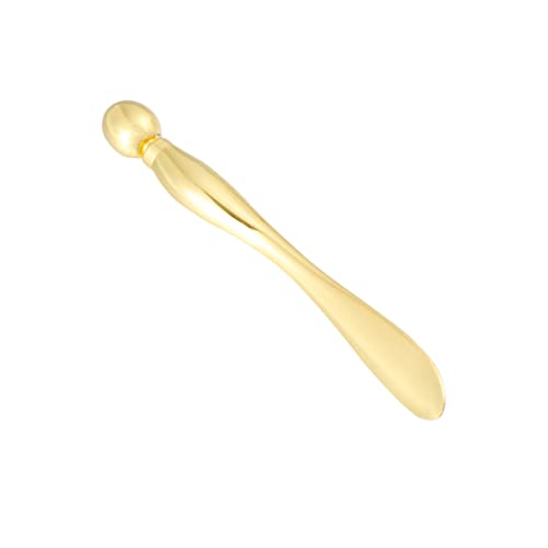 FRCOLOR Augenmassagegerät Augenmassage Roller Augencreme Stick 2 Stück Gold Metall Doppelkopf Design mit Löffel und Massageende für Augenpflege Creme Auftragen Gesichtspflege Kleiner Tragbar von FRCOLOR