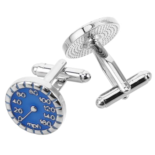 FRCOLOR Manschettenknöpfe Für Herren Aus Metall Mit Tachometer-motiv Blaue Accessoires Für Hemdärmel Formelle Anlässe Und Geschäftstreffen von FRCOLOR