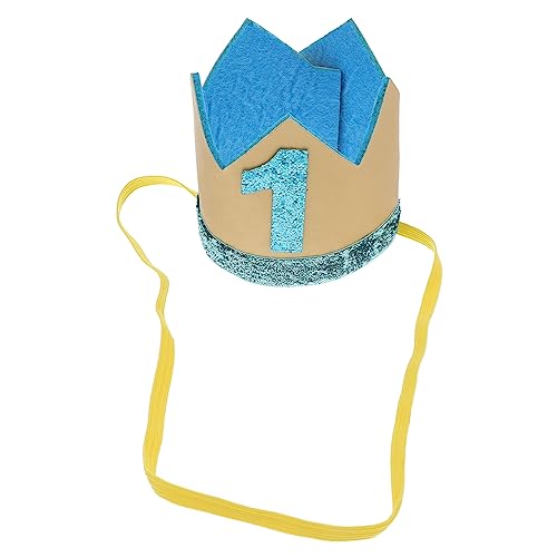 FRCOLOR Baby-prinzessin Tiara Geburtstagsfeierhüte Für Hunde Hutjunge Zum 1. Geburtstag Kinder Party Hut Kinder Ersten Geburtstag Hut Baby 1 Stirnband Filzhut Männer Und Frauen Neugeboren von FRCOLOR