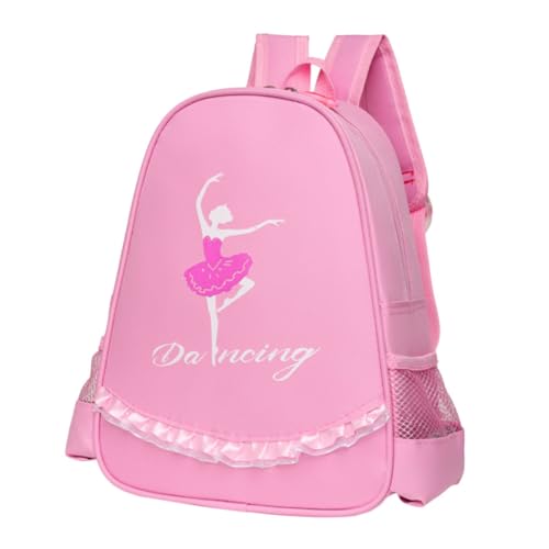 FRCOLOR Ballett Tanz Rucksack Aus Oxford Tuch Tragbarer Rucksack Für Mädchen Geeignet Für Reisen Einkaufen Schule Und Täglichen Gebrauch Mit Aufbewahrungstasche Für Kleine Spielzeuge Und s von FRCOLOR