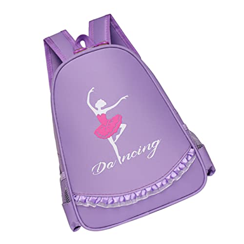 FRCOLOR Ballett Tanz Rucksack Für Mädchen Junge Mädchen Latein Rucksack Modische Schultasche Mit Leuchtendem Farbdesign Großer Kapazität Für Täglichen Gebrauch Mit Glattem Reißverschluss u von FRCOLOR