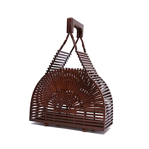 FRCOLOR Bamboo Handtasche Halbkreis Korbtasche Handgefertigt Stylische Strandtasche für Sommer Robuste Langlebige Bauweise Farbvariationen für Auswahl Zufällige Farbe FRCOLOR Bamboo Handtasche Halbkreis Korbtasche Handgefertigt Stylische Strandtasche für Sommer Robuste Langlebige Bauweise Farbvariationen für Auswahl Zufällige Farbe von FRCOLOR