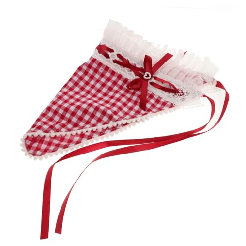 FRCOLOR Bandana Für Haare Stirnband Haarschal Für Damen Bandana Für Frauen Kopftuch Boho-bandana Haarbandanas Haarschal Aus Spitze Haarschals Stoff Rot von FRCOLOR