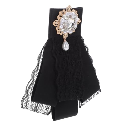 FRCOLOR Schleifenbroschen Strasssteinen Und Perlendekor Barockstil Brosche Für Damen Und Mädchen Als Modisches Accessoire Für Kragen Oder Kleidung Glitzernd Und Elegant von FRCOLOR