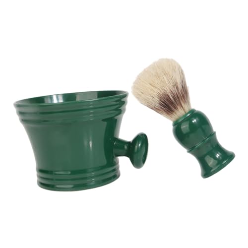 FRCOLOR Bartpflegeset Für Männer Rasierpinselschale Rasiercremeschale Bartreinigungsbürste Rasierzubehör Für Täglichen Gebrauch von FRCOLOR