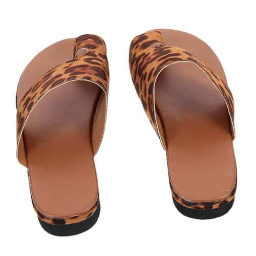 FRCOLOR Bequeme Damen Sandalen Leopardmuster Bunion Sandalen Sommer Strand Schuhe Leichtes Design Große Elegant und Schnell Trocknend von FRCOLOR
