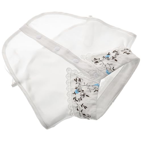 FRCOLOR Bestickter Abnehmbarer Fake kragen Damen Komfortabler Polyester Halbkragen Vielseitiges Modeaccessoire für Blusen Pullover Jacken Einfach zu Befestigen und Stilvoll für von FRCOLOR