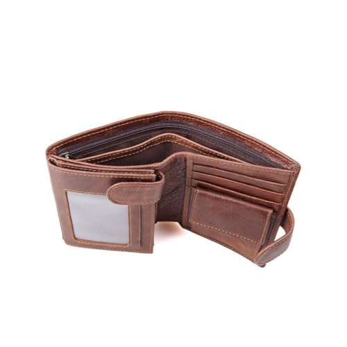 FRCOLOR Bifold Geldbörse für Herren Retro Portemonnaie mit Großer Kapazität für Kreditkarten Ausweis Bargeld Perfektes für Besondere Anlässe von FRCOLOR