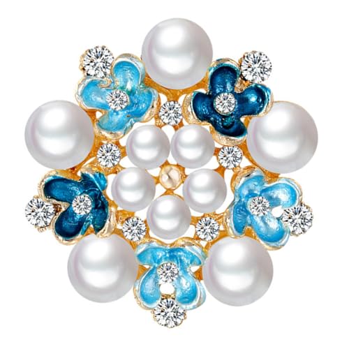 FRCOLOR Blaue Blumen Brosche mit Strass und Künstlichen Perlen Langlebige Anstecknadel für Damenkleidung Wie Pullover Kleider Schals Festliches Accessoire für Geburtstag Hochzeit FRCOLOR Blaue Blumen Brosche mit Strass und Künstlichen Perlen Langlebige Anstecknadel für Damenkleidung Wie Pullover Kleider Schals Festliches Accessoire für Geburtstag Hochzeit von FRCOLOR