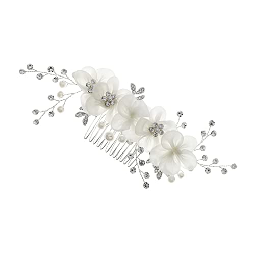 FRCOLOR Blumen Seithaar Kamm Braut Strass Hochzeitshaarschmuck Für Bräute Haarkämme Für Frauen Hochzeitshaarschmuck Für Frauen Florale Haaraccessoires Mädchen Fräulein Strasssteine Zubehör von FRCOLOR