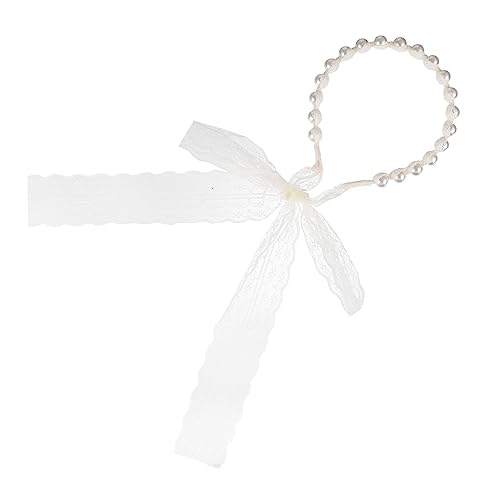 FRCOLOR Kleines Mädchen Haarband Hochzeitskopfschmuck Für Die Braut Blumenmädchen-kopfschmuck Haarreifen Für Mädchen Hochzeit Haarband Altes Haarband Perle Koreanische Version Spitze Kind von FRCOLOR