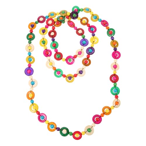 FRCOLOR Böhmische Kokosnuss Muschel Halskette Handgefertigt Runde Perlen Schmuckgeschenk Für Frauen Lässige Strandkette Farbenfrohe Statement Halskette von FRCOLOR