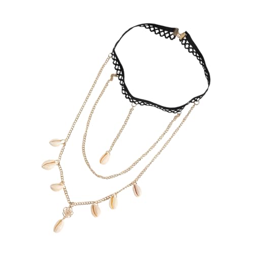 FRCOLOR Bohemian Beinkette mit Muschelverzierung Mehrlagige Körperkette für Damen Strandaccessoire Verleiht Anpassungsfähig zu Röcken Shorts von FRCOLOR