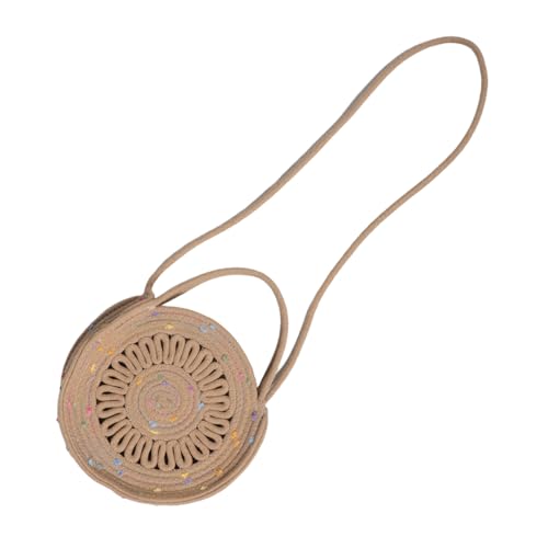 FRCOLOR Boho Crossbody Bag Damen Mini Umhängetasche aus Baumwollseil Leichter Sommer Strandbeutel Vielseitig Tragbar als Schultertasche Clutch oder Handtasche Kleines Geräumiges Design für von FRCOLOR