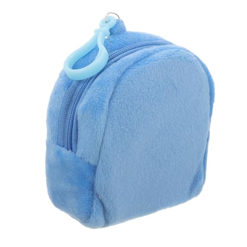 FRCOLOR Mädchen Plüsch Rucksackanhänger Tragbare Geldbörse Weichem Plüsch Schlüsselanhänger für Münzen und Karten Niedlicher Organizer für Reisen Rosa und Bunte Farben von FRCOLOR