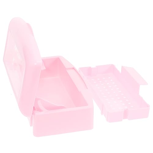 FRCOLOR Nagelkunstzubehör Box Box Para Guardar Nagelwerkzeug Sterilisator Kunststoffpinzette Professioneller Sterilisator Tablett Nagelknipser Sterilisator Organizer Box Für Rosa von FRCOLOR