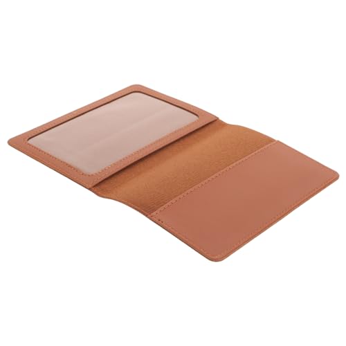 FRCOLOR Brauner Reisepasshalter mit Geprägtem Design Strapazierfähiger PU Vielseitigem Kartenfach Eleganter Schutz für Reisepass und Ausweise Modisches Reiseaccessoire für Herren und von FRCOLOR