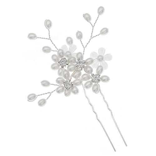 FRCOLOR Braut Haarnadel Hochzeit Strass Haarnadel Für Bräute Perlenhaarnadel Für Die Hochzeit Haarstäbchen Für Hochzeitsfrauen Haarschmuck Für Tiara Kristall Strasssteine Brötchen Fräulein von FRCOLOR