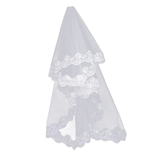 FRCOLOR Braut Hochzeitsschleier Hochzeitsroben Hochzeitskleider Eleganter Brautschleier Zarter Hochzeitsschleier Brautkleider Brautkopfschmuck Kurze Schleier Für Bräute Langer von FRCOLOR