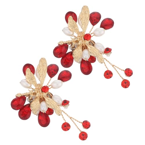 FRCOLOR Braut Hochzeitsschuh Charms Glitzer Strass Schuhclips Damen Abnehmbare Libelle Perlen Dekoration Schmuck für High Heels DIY Schuhe Zubehör von FRCOLOR