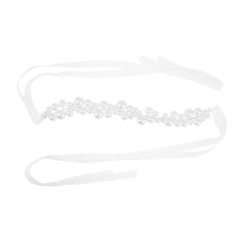 FRCOLOR Haarschmuck Für Die Braut Zur Hochzeit Haarschleifen-stirnband Mit Spitzenstickerei Fake-braut-stirnbänder Für Frauen von FRCOLOR