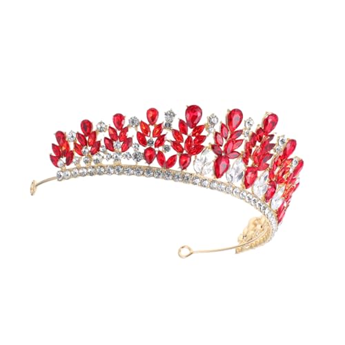FRCOLOR Braut Kristallkrone Vintage Design mit Funkelnden Strasssteinen für Frauen Königliches Hochzeits-haaraccessoire Stabile Passierung Geeignet für Hochzeit Geburtstag Festliche von FRCOLOR