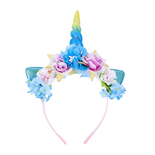 FRCOLOR Braut-Tiara Haarband Einhorn- Blumenmädchen-Kopfschmuck Haarschmuck Für Mädchen Abschlussball-Dekor Katzenohr- Haarreifen Partygeschenke Einhorn-Haarband Einhorn-Dekor von FRCOLOR