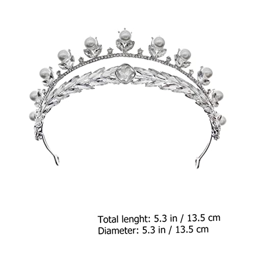 FRCOLOR Braut Tiara mit Funkelnden Strasssteinen Silberne Kristallkrone für Hochzeit und Fotoshooting Zauberhaftes Kopfstück für Braut und Brautjungfern Festliches Schmuckaccessoire von FRCOLOR