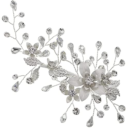FRCOLOR Brautjungfer Hochzeit Haarnadel Bräute Brautperle Haarnadel Brautjungfern Prinzessin Bänder Abs Schleife Mädchen Clip Flechten Binden Netz Party Zinklegierung Silver von FRCOLOR