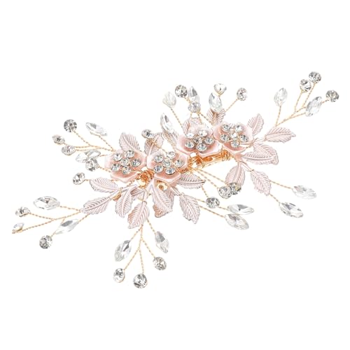 FRCOLOR Brautkamm wedding hair accessories brauthaatschmuck Brauthaarkamm brauthaarschmuk Bräute Brautschmuck Haarkamm mit Strasssteinen für die Hochzeit Haar-Kopfschmuck Legierung Golden von FRCOLOR
