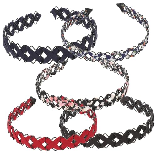 FRCOLOR Breites Stirnband Für Damen 5er-pack Stirnbänder Für Lockiges Haar Haar-accessoires Für Mädchen Zarte Haarbänder Haarband-set Für Zuhause von FRCOLOR