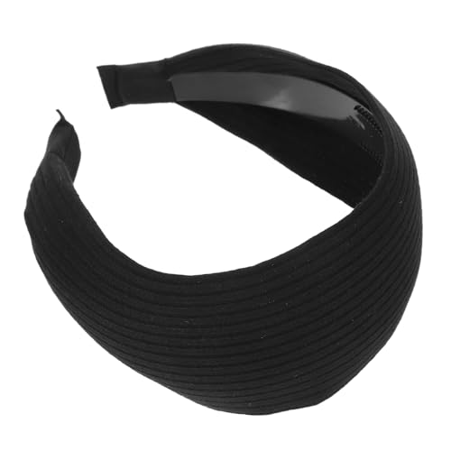 FRCOLOR Breites Haarband mit Zähnen für Damen Rutschfester Stirnband Haarschmuck Schwarz Breit für Frisuren und Anlässe von FRCOLOR