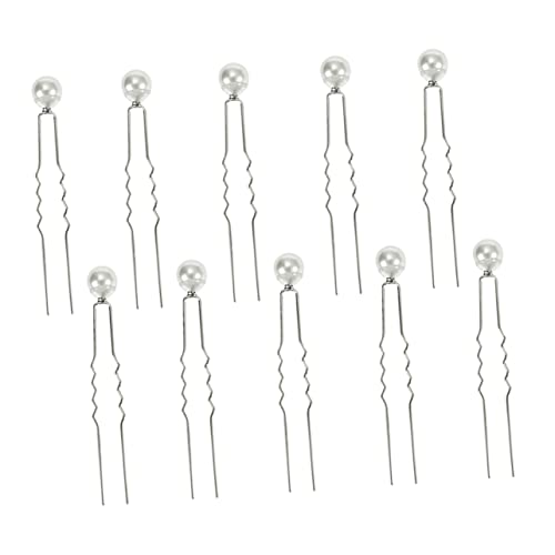 FRCOLOR Brides Friend 10 Stück Braut-haarnadeln Weiße U-förmige Haarspangen Für Die Hochzeit Eleganter Schmuck von FRCOLOR