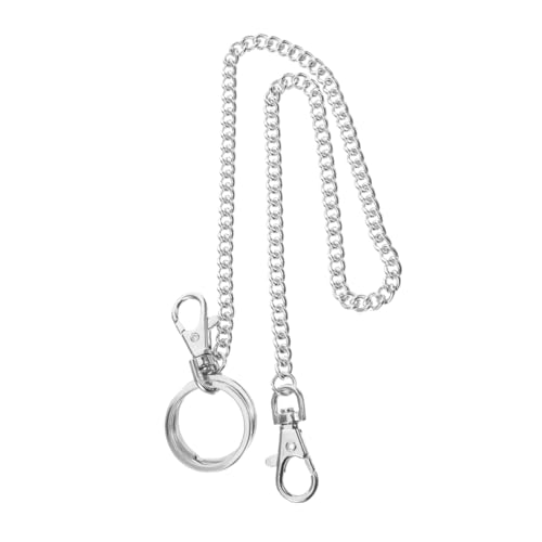 FRCOLOR Brieftasche Kette Hosenkette Jeansketten Für Männer Taschenkette Taschenuhrketten Geldbörsenketten Für Männer Geldbeutelketten Kette Für Brieftasche Ketten Für Hosen Metall Silver von FRCOLOR