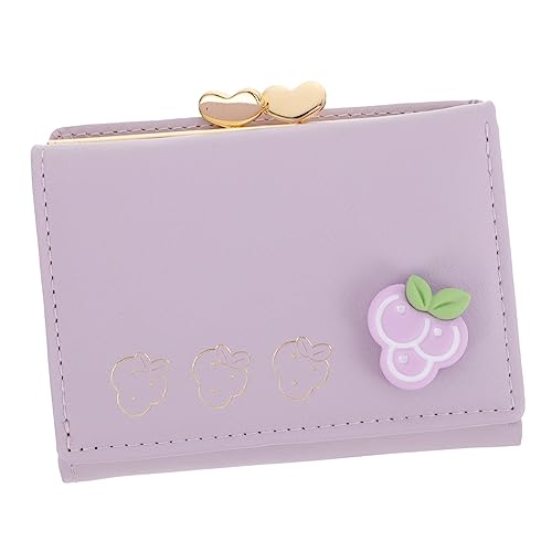 FRCOLOR Brieftasche für Damen Faltbare Kartenhalterung PU mit Münzfach Langlebig Leicht für Aufbewahrung von Id Karten Münzen Kreatives Design von FRCOLOR