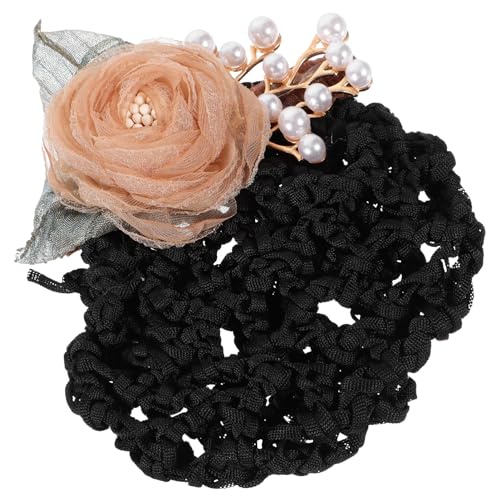 FRCOLOR Blumen Haarknoten Abdeckung Dutt Netz für Damen Haarnetz Clip Dekoratives Haar Accessoire für Krankenschwestern und Stewardessen von FRCOLOR