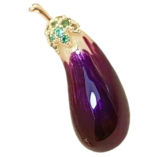FRCOLOR Brosche Damen Aubergine Anstecknadel Brooch Clip Schmuck für Jacke T Shirt Strickjacke als Modisches für Jubiläum Freundin Mutter von FRCOLOR