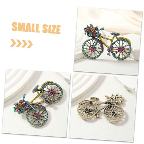 FRCOLOR Brosche Fahrradform mit Funkelnden Strasssteinen Anstecknadel für Damen Kleidung Dekoration Vielseitig für Jacken Schals und Hüte Langlebiges Material Stilvolles Accessoire von FRCOLOR
