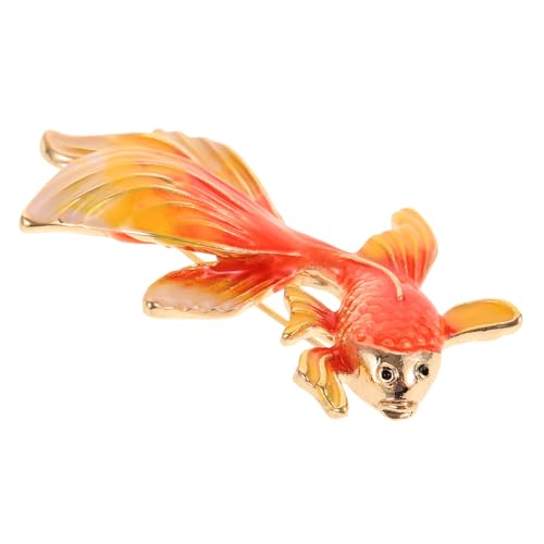 FRCOLOR Goldfischbrosche Fischform Dekorative Kragennadel Für Kleidung Hut Schal Anstecknadel Für Frauen von FRCOLOR