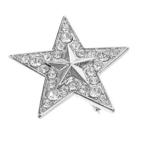 FRCOLOR Fashion Brosche Mit Strasssteinen Retro Stern-anstecknadel Legierung Vielseitiger Schmuck Für Kleidung Und Schals Vintage Stil Für Damen Und Herren von FRCOLOR
