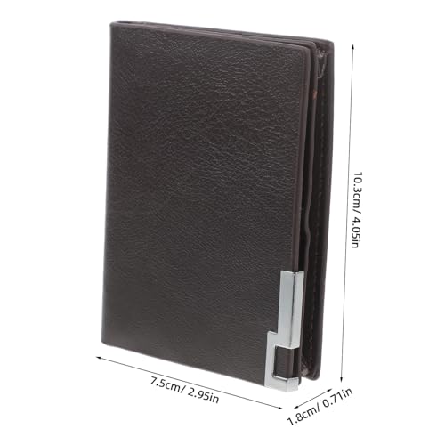 FRCOLOR Business Card Holder Herren aus Braunem Rindsleder Großer Kapazität Kartenetui für Business und Reisen Langlebiger Organizer mit Hochwertiger Struktur Praktisches Accessoire für von FRCOLOR