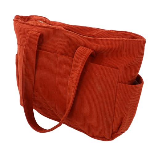 FRCOLOR Canvas Messenger Bag Damen Large Capacity Schultertasche Multifunktionaler Crossbody und Tote Stil Japanisches Design Alltag Arbeit Freizeit Orange von FRCOLOR