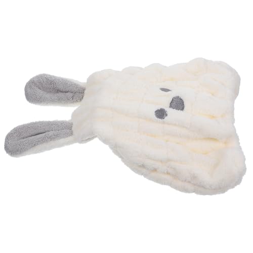 FRCOLOR Cartoon Haartrocknungshut Aus Korallenfleece Wasserdichter Leichter Haarwickel Für Junge Mädchen Saugfähiges Handtuch Für Zuhause Und Reisen Niedliches Design Mit Hasenohren von FRCOLOR