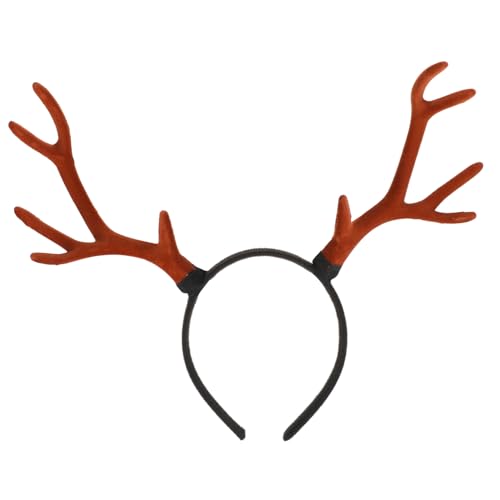 FRCOLOR Einzigartiges Weihnachts-hirschhorn-stirnband Weihnachtselemente Haarband Für Frauen Weihnachtsgeweih Haar-accessoire von FRCOLOR